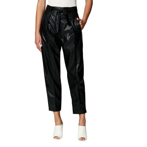 NWT Blank NYC Belted Paperbag Waist Vegan Pants 27 - Picture 1 of 5